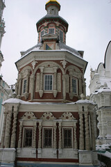 Russia, Sergiev Posad in winter. Building