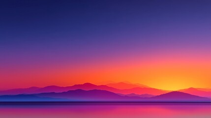 Vibrant sunset gradient background with orange pink and purple tones