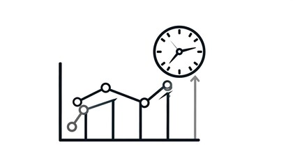 Time  Growth Chart Icon.