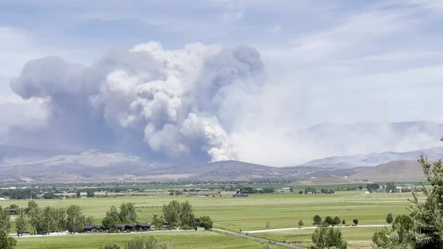 The Conner Fire is located in Douglas County Nevada. This video was captured at approximately 2:30pm on June 20th 2025. As of this video the fire  is 0% contained on last update and is over 2000% acre