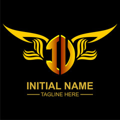 Obraz premium IV Golden Wing Emblem Logo