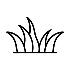 Grass line art and outline vector icon