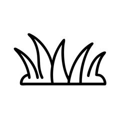 Grass line art and outline vector icon