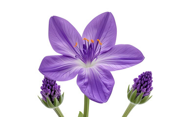 Obraz premium purple flower isolated on transparent background