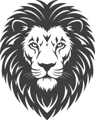 Fototapeta premium Majestic Lion Head with Detailed Mane A Symbol of Strength Courage and Royalty A Powerful Animal Mascot Design