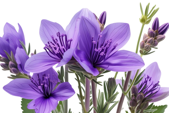 purple flower isolated on transparent background