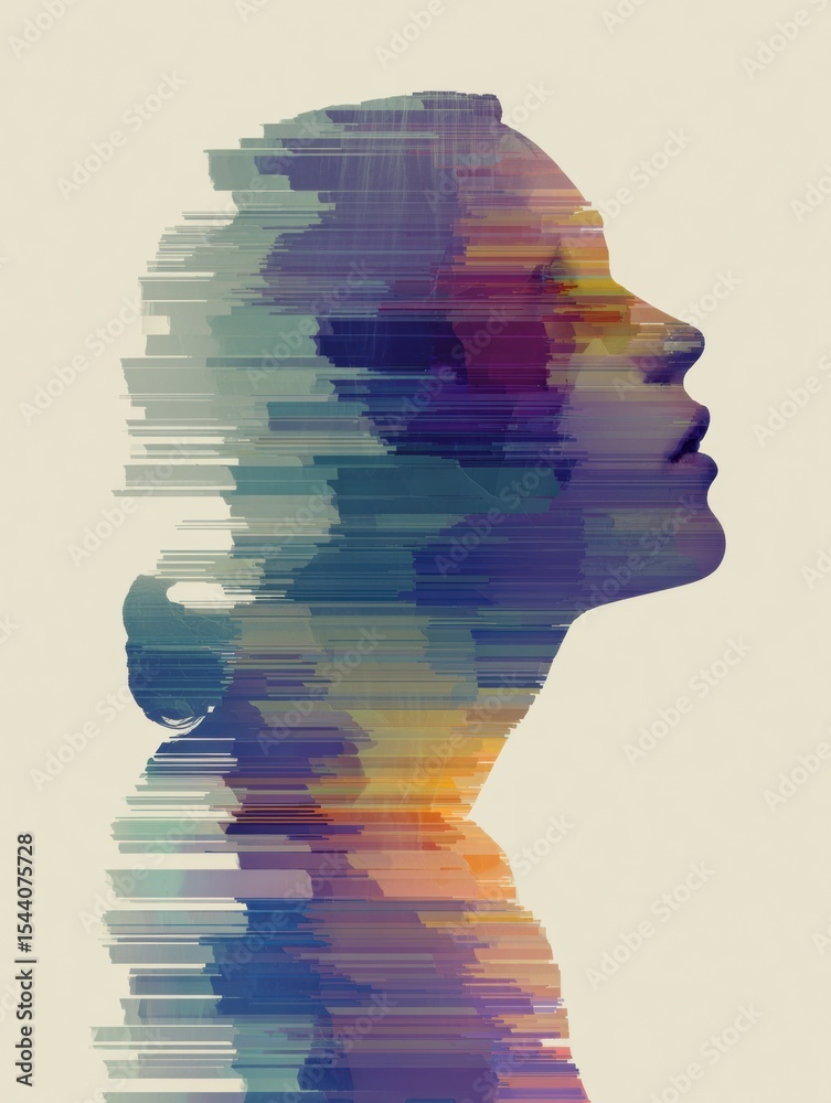 Poster Exploring the Visualization of Nervous Tension Through Abstract Color Patterns and Emotional Representation