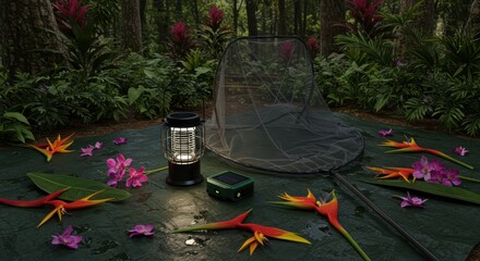 Dark beverage bottle with red and purple vegetables