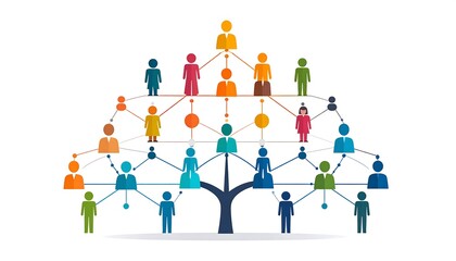 Network Tree Structure People.