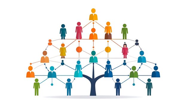 Network Tree Structure People.