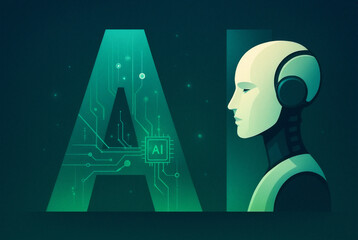 AI Robot and Digital Intelligence &ndash; Futuristic Artificial Intelligence Concept