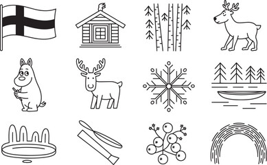 Finnish Culture & Nature Icons