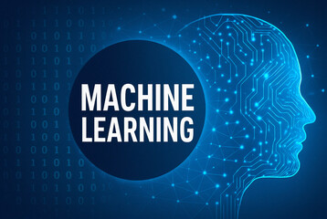 Machine Learning Concept – Human Brain and Digital Intelligence Visualization
