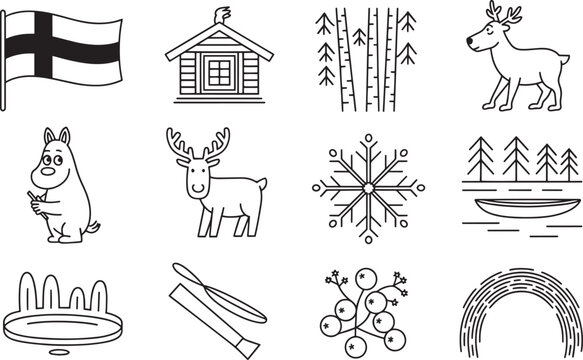 Finnish Culture & Nature Icons