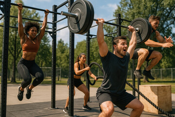 Outdoor fitness training photo