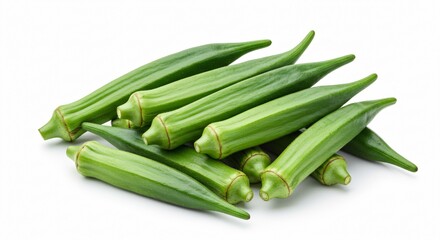 okra on whitebackground