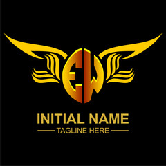EW Golden Wing Emblem Logo