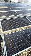 solar panels on the roof of the house