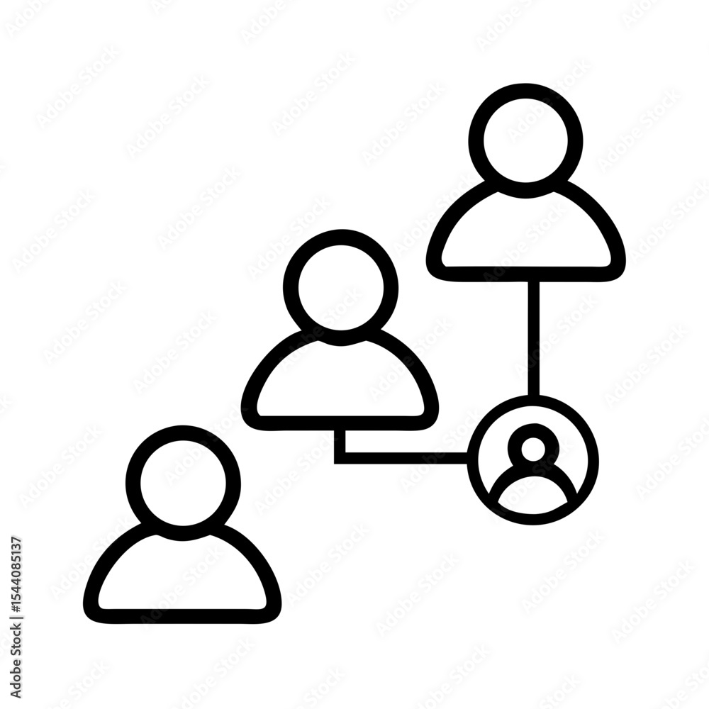 Poster organization chart diagram hierarchy structure business management team network connection workflow