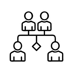 Organization chart diagram vector design, business hierarchy structure, company flowchart illustration