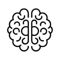 Brain illustration for medical design, mind and intelligence concept, human brain anatomy vector icon