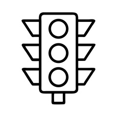 Traffic light vector icon illustration, road safety, traffic control, street light, stoplight symbol