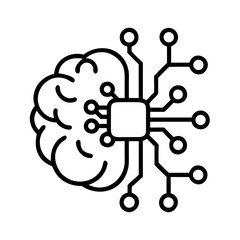 Ai brain technology concept with circuit board for machine learning and neural network design