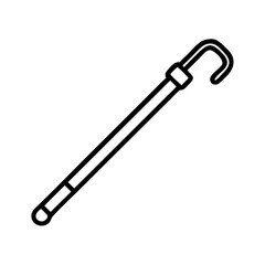 Explore the elegant walking cane vector illustration for mobility aids and stylish walking stick designs