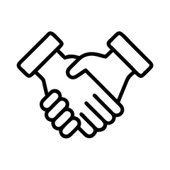 Handshake icon vector, business agreement, partnership, deal, contract, cooperation sign symbol icon 95