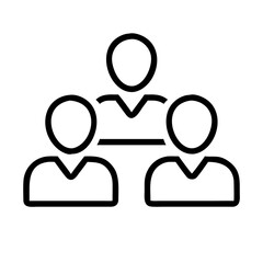 Teamwork collaboration icon vector illustration representing group of people working together concept design