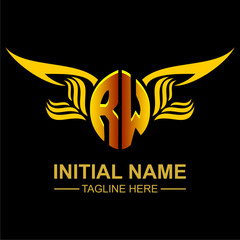 Obraz premium RW Golden Wing Emblem Logo