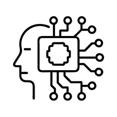 Artificial intelligence ai brain circuit board technology machine learning neural network concept design