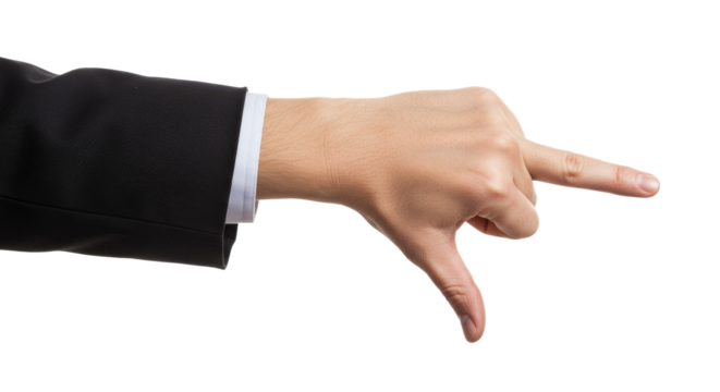Business Hand Gesture Pointing to the Right.