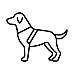 Dog outline vector art: simple pet illustration for animal lovers and graphic design projects use, doggy