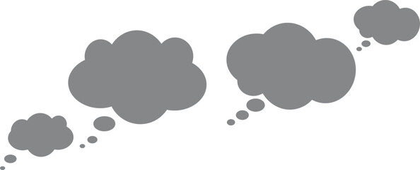 Hand Drawn Doodle Speech Bubbles & Clouds Vector Set AI Generative
