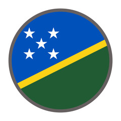 round flag of Solomon Islands country on white background vector
Vector round flag