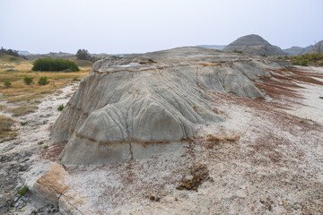 The Badlands rock formations at Theodore Roosevelt National Park, North Dakota
