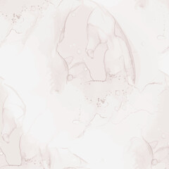 White Marble Watercolor. Beige Gradient Background. Light Alcohol Ink Repeat Wall. White Water Color Background. Beige Pale Stone. Light Marble Pattern. Pale White Splash. Modern Seamless Template