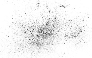 Face powder flying isolated on white background