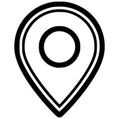 Location marker icon in simple vector design for digital use
