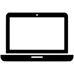 Laptop vector with open screen design suitable for various projects