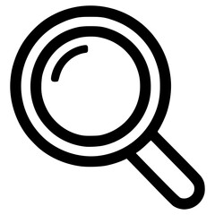 Magnifying glass icon highlighting focus on detail in vector art