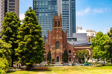 Beautiful view of St. Patrick's Catholic Church in San Francisco