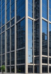 Close up in the corner of the city office complex