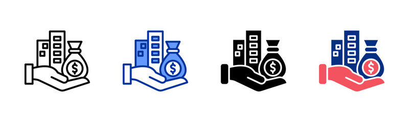 Assets icon sheet multiple style collection	