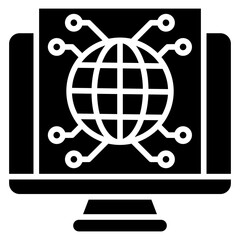 Architecture glyph icon, use for machine learning, education, technology industry, UI, UX kit, app and web development, digital or print.