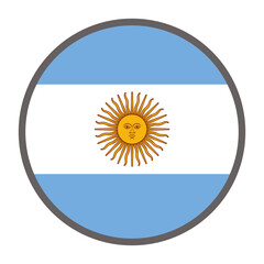 round flag of Argentina country on white background vector
Vector round flag