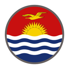 round flag of Kiribati country on white background vector
Vector round flag