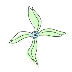 Elegant vector illustration of a single stylized flower. Ideal for use in botanical designs, decorative artwork, nature themes, and floral branding elements.