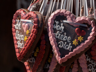 Delicious Gingerbread Hearts with Sweet Messages for Valentines Day